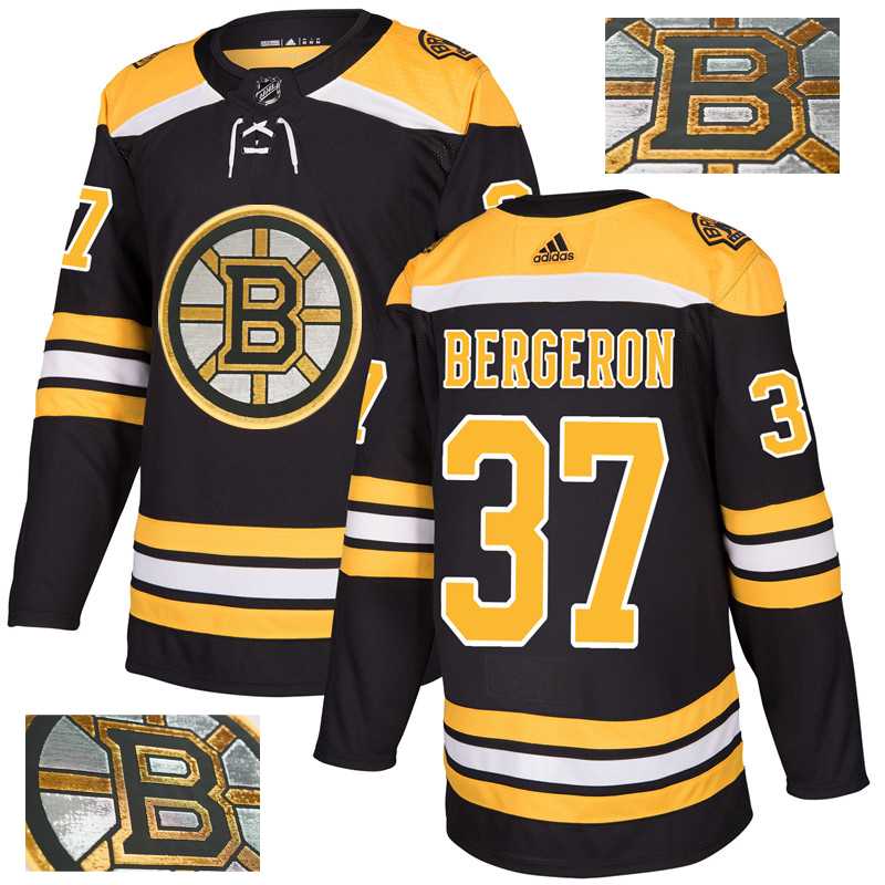 Bruins 37 Patrice Bergeron Black With Special Glittery Logo Adidas Jersey,We sell and wholesale Bruins 37 Patrice Bergeron Black With Special Glittery Logo Adidas Jersey on line form chian!